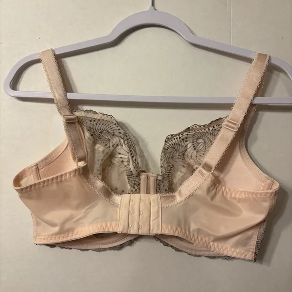 Fit Fully Yours Womens Nicole see -Thru Lace Bra Cloud Pink Size 36G - Picture 9 of 16